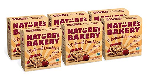 Nature's Bakery Oatmeal Crumble Bars, Cherry, Real Fruit, Vegan, Non-GMO, Breakfast bar, 36 Count