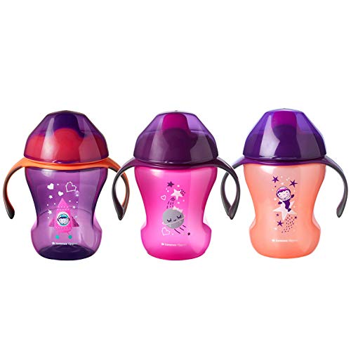 Tommee Tippee Infant Trainer Sippee Cups, Girl - 7+ Months, 8oz, 3 Pack