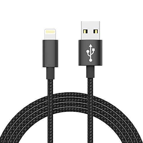 Lightning iPhone Charger Cable Apple - MFI - Certified Made for iPhone 8/8 Plus/X/XS/XS Max/XR/7/7 Plus/SE/6/6 Plus/6S/6S Plus/5/5C/5S, iPad/iPad Mini/iPad Air, iPod Touch/Nano(6 FT Black)