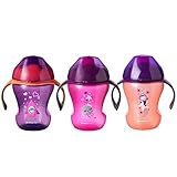 Tommee Tippee Infant Trainer Sippee Cup with Removable Handles | Spill-Proof, BPA-Free – 7+ months (8oz, 3 Count)