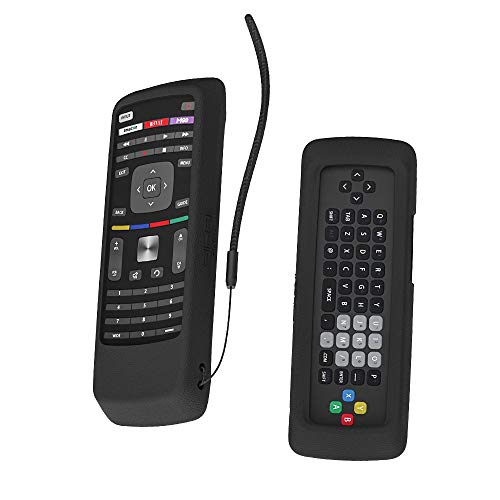 SIKAI Remote Case Compatible with VIZIO XRT302 Remote Skin-Friendly Shockproof Silicone Cover for VIZIO XRT302 Smart TV Remote Washable Anti-Lost with Hand Loop (Black)