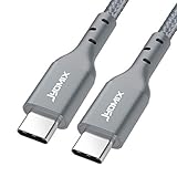 JYDMIX USB Type C to USB C Cable 2.0 (6ft) 20V/3A 2 Pack Fast Charger Cord (Silver, 6ft)