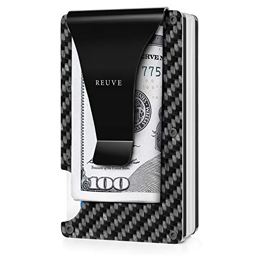Carbon Fiber Wallet - Metal Wallet - Minimalist Wallet For Men - RFID Blocking Front Pocket Wallet - Credit Card Holder - Money Clip Wallet - Slim Wallet - Slim Minimalist Wallet - Zclip Money Clip Wa
