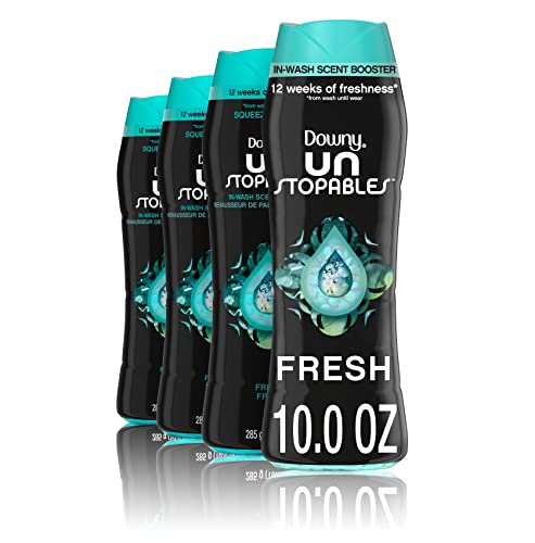 Book Cover Downy Unstopables In-wash Scent Booster Beads, Fresh, 10 Ounce (Pack of 4)