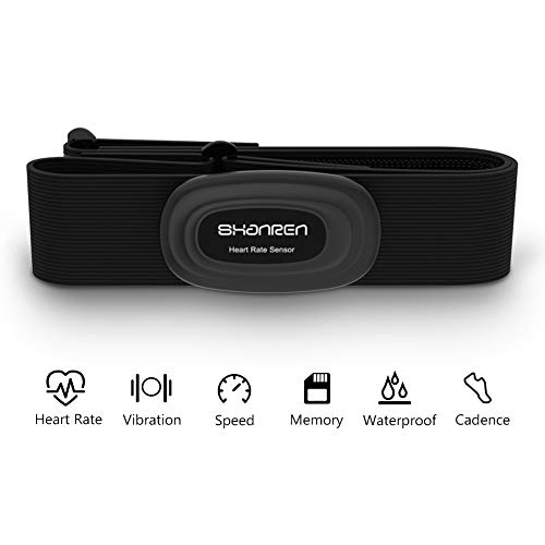 SHANREN Beat 20 Heart Rate Monitor [2019 Upgrade] Chest Strap Fitness Tracker Support Bluetooth and ANT+, Rechargeable Heart Rate Sensor with Vibration Alert, IP68