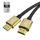 SIKAI MOSHOU Ultra High Speed HDMI 2.1 Cable 8K 60Hz, 4K 120Hz, 3D Ultra HDR 48Gbps HiFi eARC Dolby Atmos HDCP2.2 HDMI Cable Compatible with Samsung QLED 8K Q900 TV, TCL Roku TV, VIZIO TV (1.5 Feet)