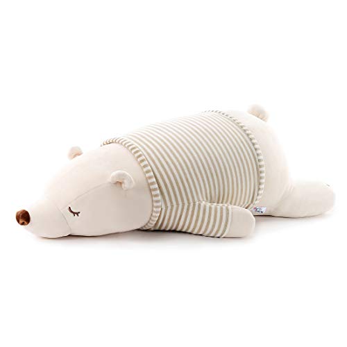 Book Cover Niuniu Daddy Stuffed Animal 11.5 Inch Polar Bear Plush Toy Pillow for Kids Cute Kawaii Adorable Cuddly Plushie Hugging/Body Pillow Birthday Gift for Baby/Boys/Girls/Toddler