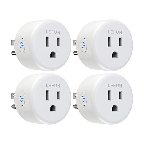 Book Cover [New Version] Smart Plug, LeFun WiFi Outlet Grouping Control (4-Pack) Compatible with Alexa Google Assistant and IFTTT, No Hub Required, App Remote Control Smart Outlet Plug Timer Schedules, FCC ETL