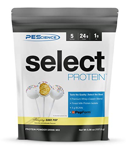 PEScience Select Protein Powder, Cake Pop, 5 Serving, Whey and Casein Blend