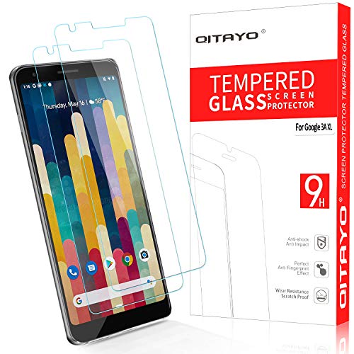 Book Cover QITAYO Screen Protector for Google Pixel 3a XL, [HD Clear] [Bubble-Free][Case Friendly] Tempered Glass Screen Protector Compatible with Google Pixel 3a XL