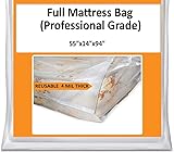 Full Mattress Bag Cover for Moving Storage - Plastic Protector 4 Mil Thick Supply