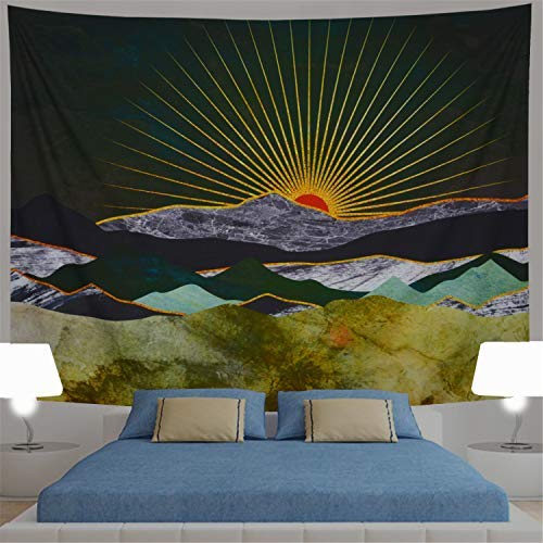 Book Cover Psychedelic tapestry sun and mountain tapestry trippy sunrise landscape tapestry wall hanging watercolor mountain wall tapestry wall decor for room decoration