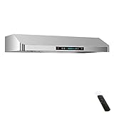 IKTCH 30 Inch Under Cabinet Range Hood with 900-CFM, 4 Speed Gesture Sensing&Touch Control Panel, Stainless Steel Kitchen Vent with 2 Pcs Baffle Filters(IKC01-30)