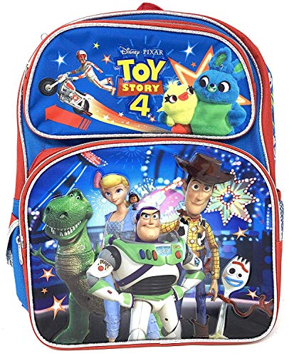 NEW Disney Pixar Toy Story 4 16" Canvas Blue School Backpack- 17220