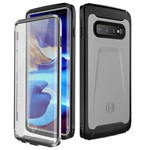 iFunny Galaxy S10 Plus Case - Samsung Galaxy S10 Plus Full Body Case with Built in Screen Phone Case Bumper Case S10 Plus Full Protective Case Cover Shell for Men Women