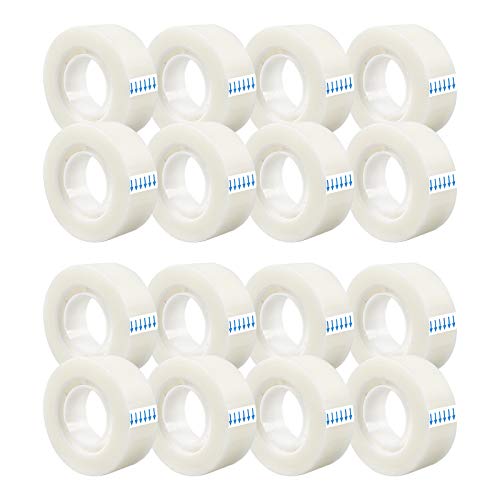 Invisible Tape Refills (16 Rolls) 0.7 inches for Office, Home, School
