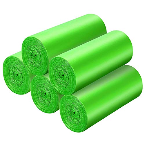 MAVGV 4 Gallon Small Trash Bags Garbage Bags,100 Pcs Strong Bathroom Wastebasket Can Liners trash Bags for Home Office Kitchen (Green) (4 Gallon)