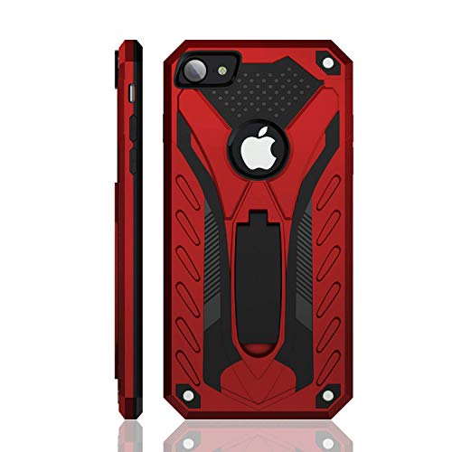 Book Cover iPhone 7 Case | iPhone 8 Case | Military Grade | 12ft. Drop Tested Protective Case | Kickstand | Wireless Charging | Compatible with Apple iPhone 7 / iPhone 8 - Red