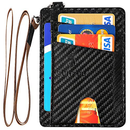 Sunyou Slim Minimalist Front Pocket RFID Blocking Leather Wallets, Credit Card Holder for Men & Women