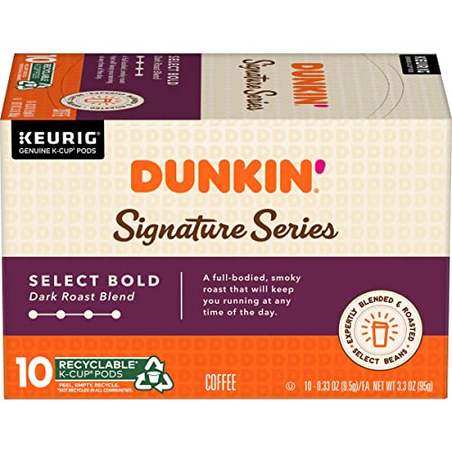 Dunkin' Signature Series Select Bold Dark Roast Coffee, 60 Keurig K-Cup Pods