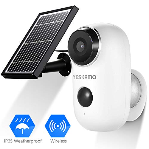 Book Cover Battery Security Camera Wireless - Solar Powered IP Camera Outdoor 1080P HD Rechargeable Battery Powered WiFi Camera for Home Security, House Video Surveillance System 2 Way Audio Motion Detection