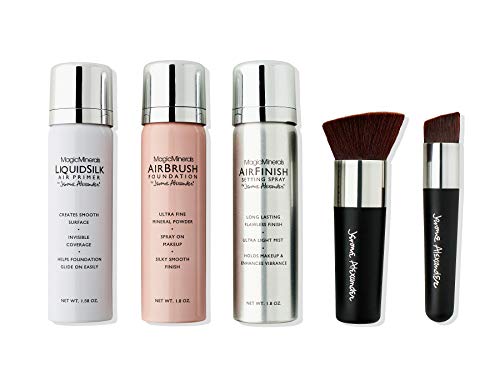 Book Cover MagicMinerals Deluxe AirBrush Foundation by Jerome Alexander â€“ 5pc Spray Makeup Set with Anti-aging Ingredients for Smooth Radiant Skin (Fair)