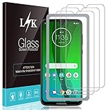 3 Pack LϟK Screen Protector Compatible for Motorola Moto G7, Tempered-Glass 9H Hardness, Case Friendly, Not For Moto G7 Power, Installation Tray - Gray