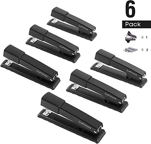 Craftinova Stapler,Office Stapler,20 Sheet Capacity,Includes 2000 Staples & Stapler Remover,6PACK....