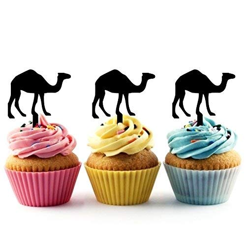 Camel Silhouette Acrylic Cupcake Toppers 12 pcs