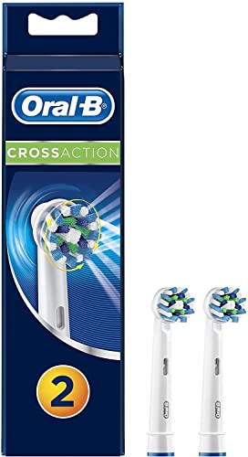 Book Cover Oral-B Cross Action Electric Toothbrush Replacement Brush Heads Refill, 2 Count