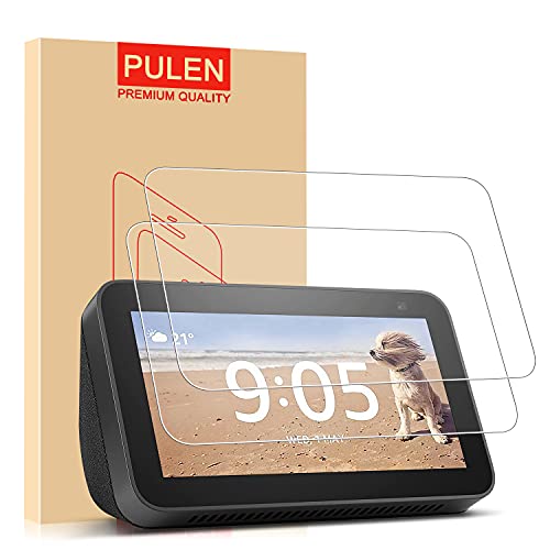 Book Cover [2-Pack] PULEN for Echo Show 5 (2019)/Echo Show 5 2nd Gen/Echo Show 5 Kids 2nd Gen Screen Protector,HD Clear No Bubble 9H Tempered Glass for Echo Show 5 Kids/Echo Show 5 2021 Release