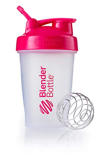 Book Cover BlenderBottle Classic Loop Top Shaker Bottle, 20-Ounce (Clear| Pink lid)