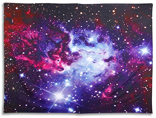 Book Cover STATERA Galaxy Stars Wall Tapestry| Outer Space Wall Hanging for Bedroom| Psychedelic Trippy Tapestry| Cosmic Stars Large Purple Wall Blanket 59.5 X 78.7 Inches