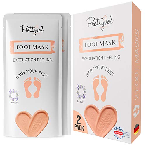 Book Cover 2 Pack of Foot Peeling Mask for a Soft, Smooth & Healthy Feet within 1-2 weeks â€“ Formulated & Tested in Germany by Prettyvol