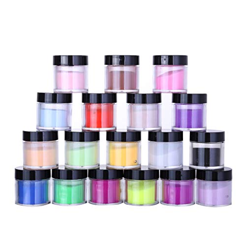 Nails Dip Powder,Mosunx Beauty Color Kit of 18 & 24 Colored Acrylic Perfect Dip Kit â€”No UV/LED Nail Lamp Needed â€”3D DIY Decoration Set (24 Color)
