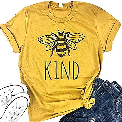 Bee Kind T Shirts Women Funny Inspirational Teacher Fall Tees Tops Cute Graphic Blessed Shirt Blouse