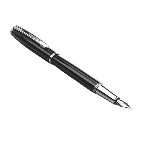 Amazon Basics Fountain Pen with two replacement cartridges- Medium Point, Black Ink