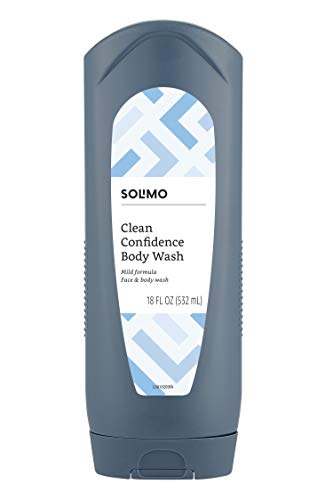 Amazon Brand - Solimo Men's Body Wash, Clean Confidence, 18 Fluid Ounce