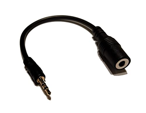 Headphone Earpiece Jack Adapter Cable for Cordless Phones: 2.5mm Male to 3.5mm Female (for Smartphone Headphone) Cordless Phone Hands-Free Headset Adapter