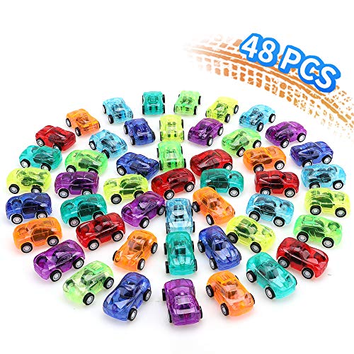 nicknack 48PCS Pull Back Cars for Kids Birthday Party Favors Prizes Box Toy Pinata Fillers