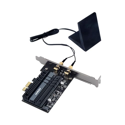 fenvi PCIe WiFi Card Next-Gen Wi-Fi 6 MU-MIMO OFDMA AX200 802.11ax PCI Adapter WiFi 6 for PC Network Wireless PCI-e Card 2x2 2.4GHz 5GHz BT 5.0 2.4 Gbps 11AX OFDMA CNVi WLAN Wi-Fi Miracast 3000Mbps