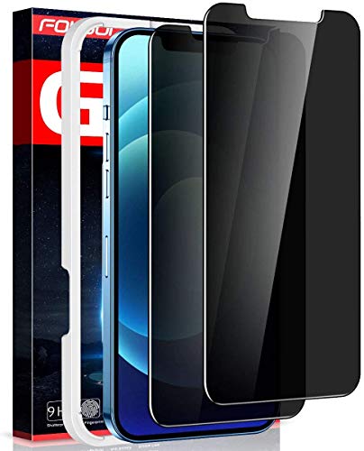 Fotbor for iPhone 12 Pro Max Privacy Screen Protector, iPhone 12 Pro Max Screen Protector [2X Anti-Spy] [Upgraded Shatterproof] 9H Tempered Glass Film for Apple iPhone 12 Pro Max 6.7" (4PACK)