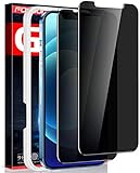 Fotbor for iPhone 12 Pro Max Privacy Screen Protector, iPhone 12 Pro Max Screen Protector [2X Anti-Spy] [Upgraded Shatterproof] 9H Tempered Glass Film for Apple iPhone 12 Pro Max 6.7" (4PACK)