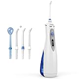 Bongtai Cordless Water Dental Flosser,Oral Irrigator, Portable and Rechargeable, IPX7 Waterproof, 3 Modes with 4 Jet Tips, for Home and Travel, Braces & Bridges Care 240ML