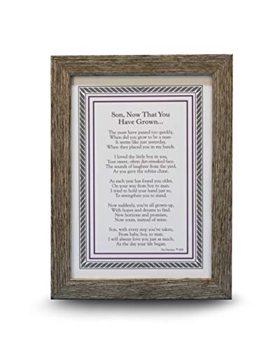 Son, Now That You're Grown- Gift for Son from Mom/Dad on Wedding Day, Graduation, New Job, Milestone Birthday