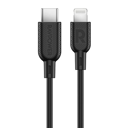 Book Cover USB C to Lightning Cable RAVPower [6ft MFi Certified] Supports Power Delivery Fast Charging with Type C PD Charger Compatible with iPhone 11/11 Pro/ 11 Pro Max/X/XS/XR/XS Max/8/8 Plus