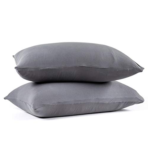 COSMOPLUS Toddler Pillowcases-2 Pack Pillow Cover for Queen Bedding,Gray