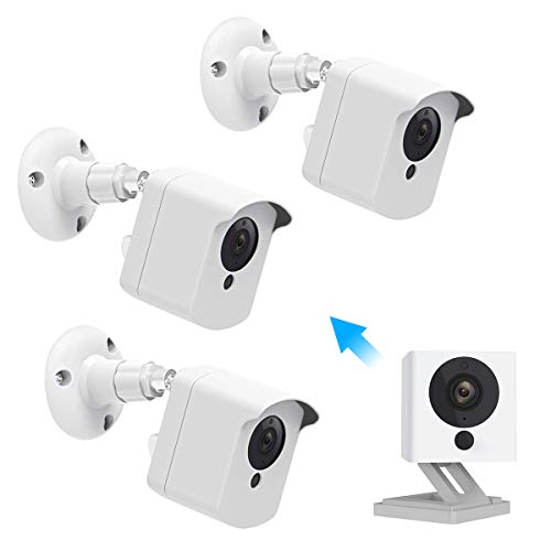 Book Cover Wyze Cam Wall Mount, Caremoo Weatherproof Protective Cover with Adjustable Mount for Wyze Cam V2 Camera, Indoor/Outdoor Use (White, 3 Pack)