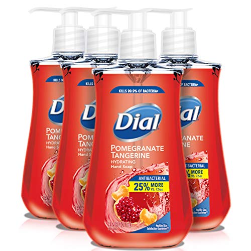 Dial Antibacterial Liquid Hand Soap, Pomegranate & Tangerine, 9.375 Oz (Count Of 4)