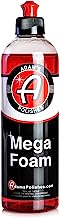 Adam's Mega Foam Shampoo 16 oz - pH Neutral Wash Soap Designed For Maximum Foam Suds In Your Bucket, Foam Cannon, Foam Gun, Sponge, Mitt, Chamois - Won't Strip Or Remove Wax Sealant or Ceramic Coating